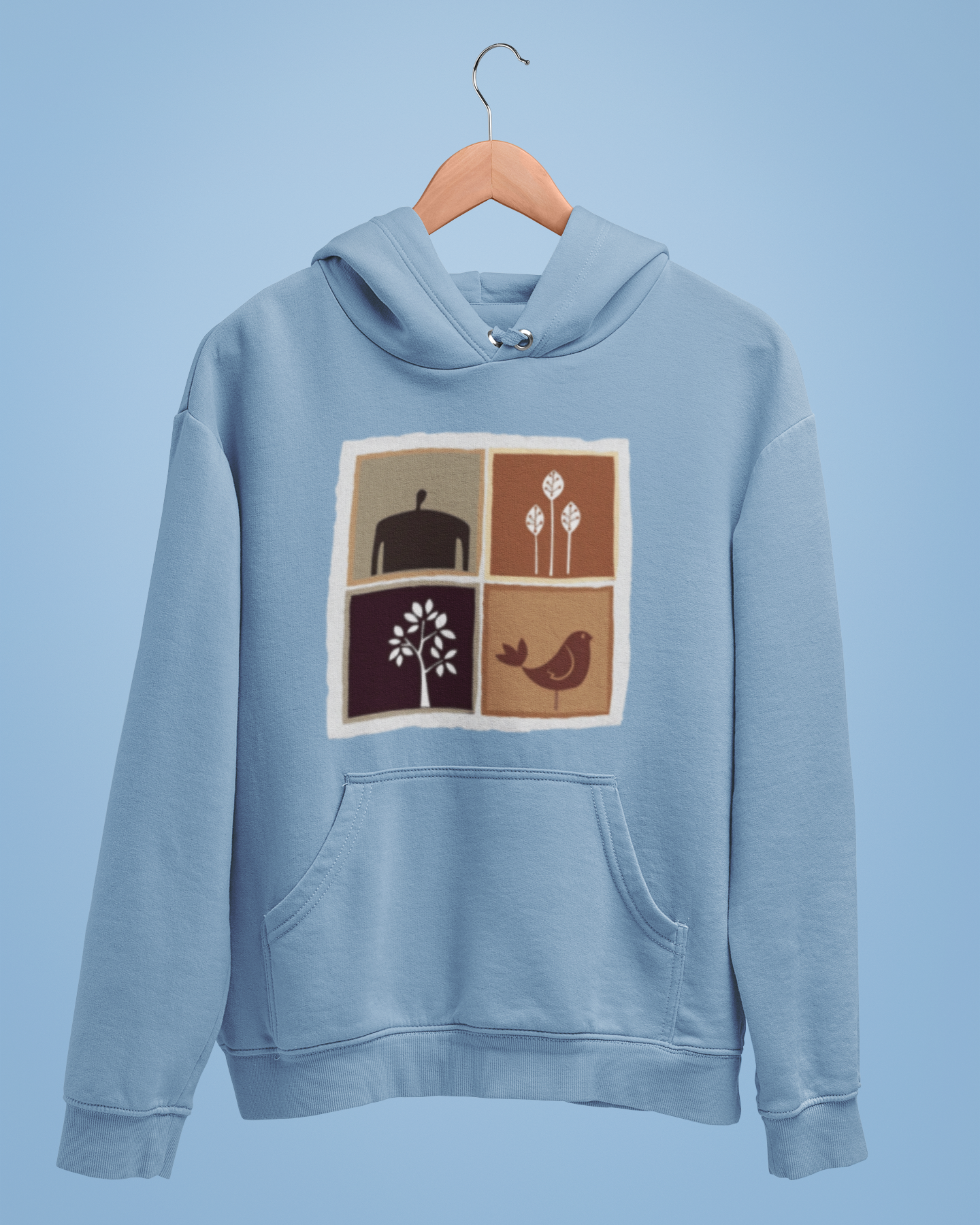 Hoodies:  Bengal Art D16: Squares : Unisex