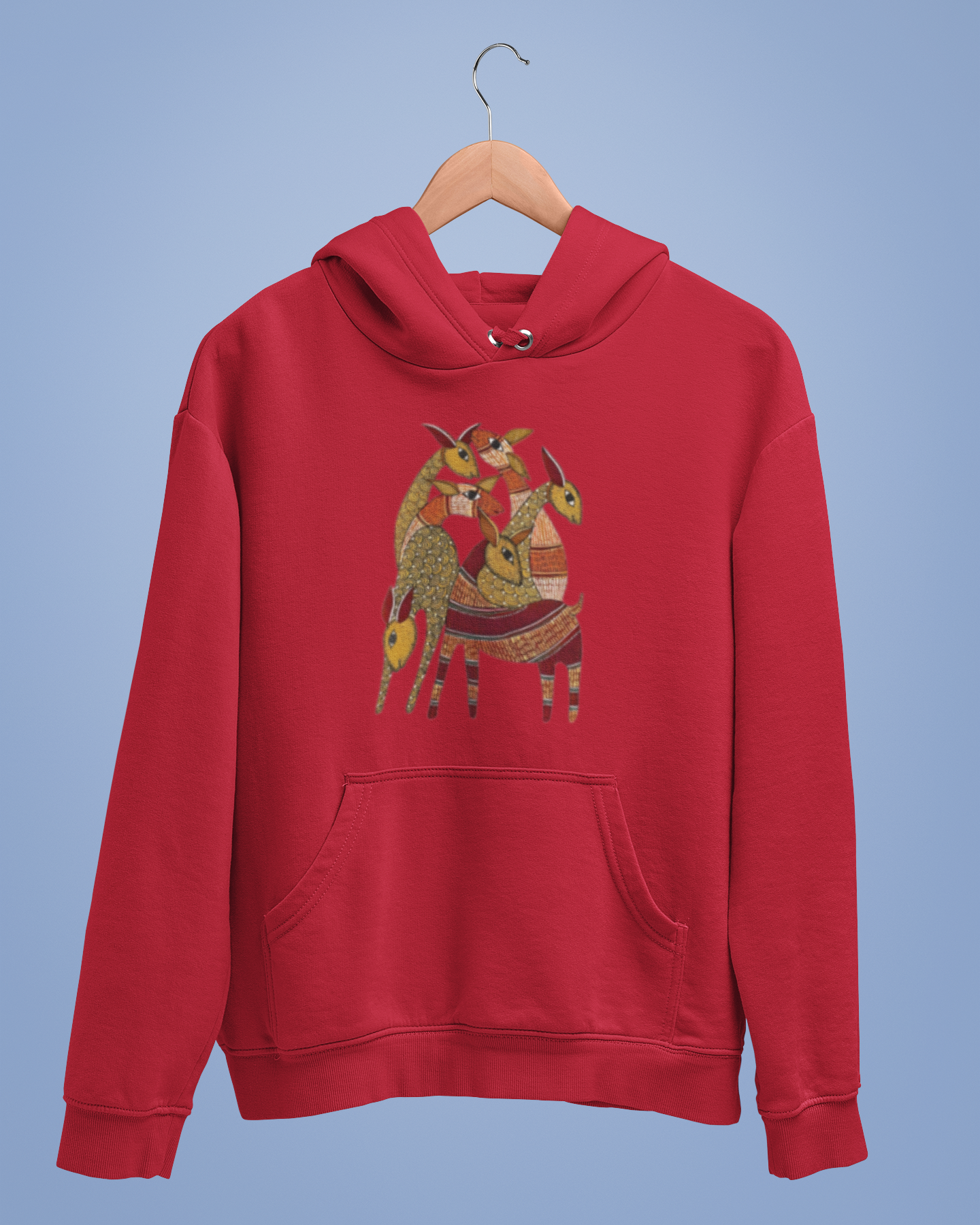 Hoodies: Madhubani D9: Deers: Unisex