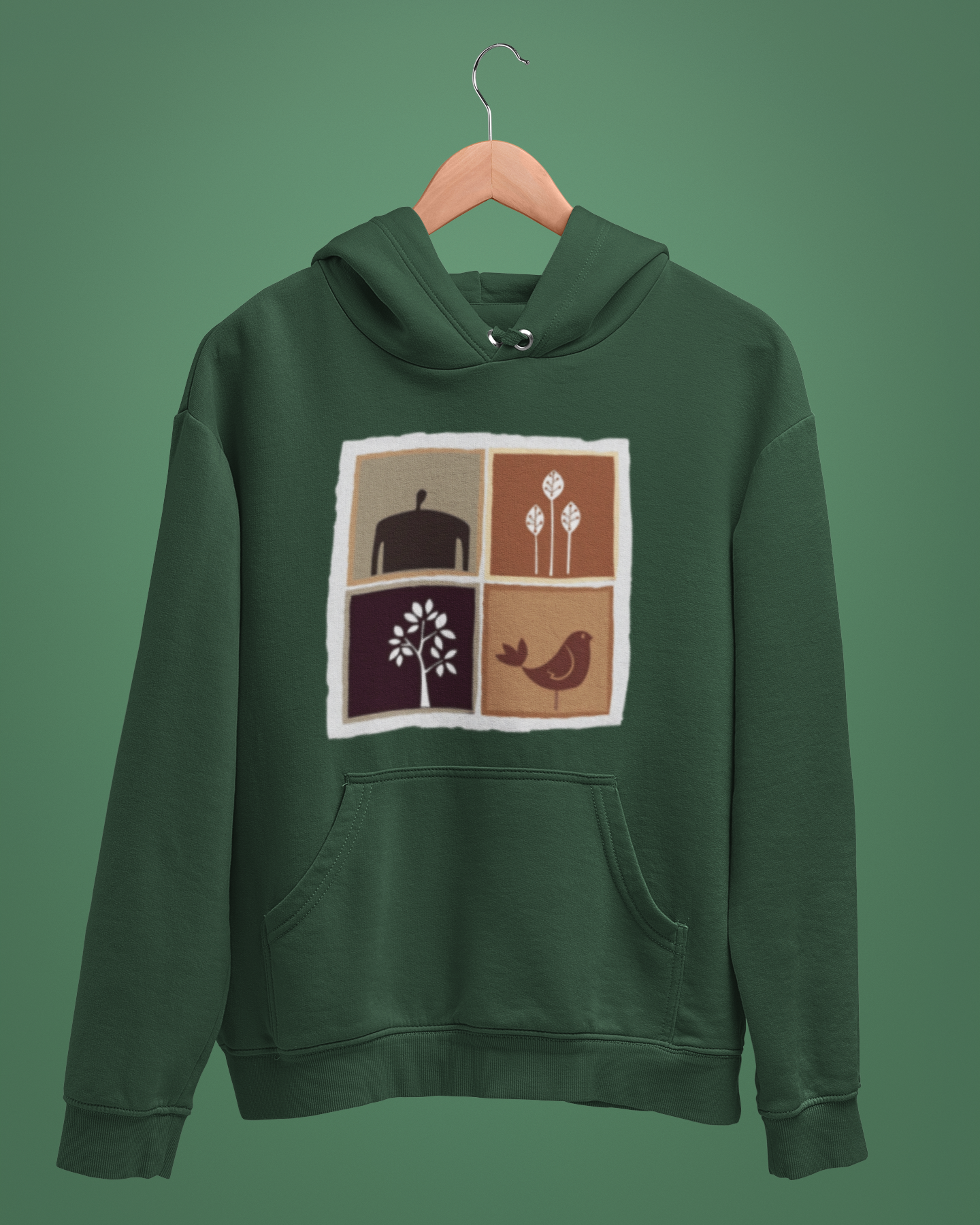 Hoodies:  Bengal Art D16: Squares : Unisex