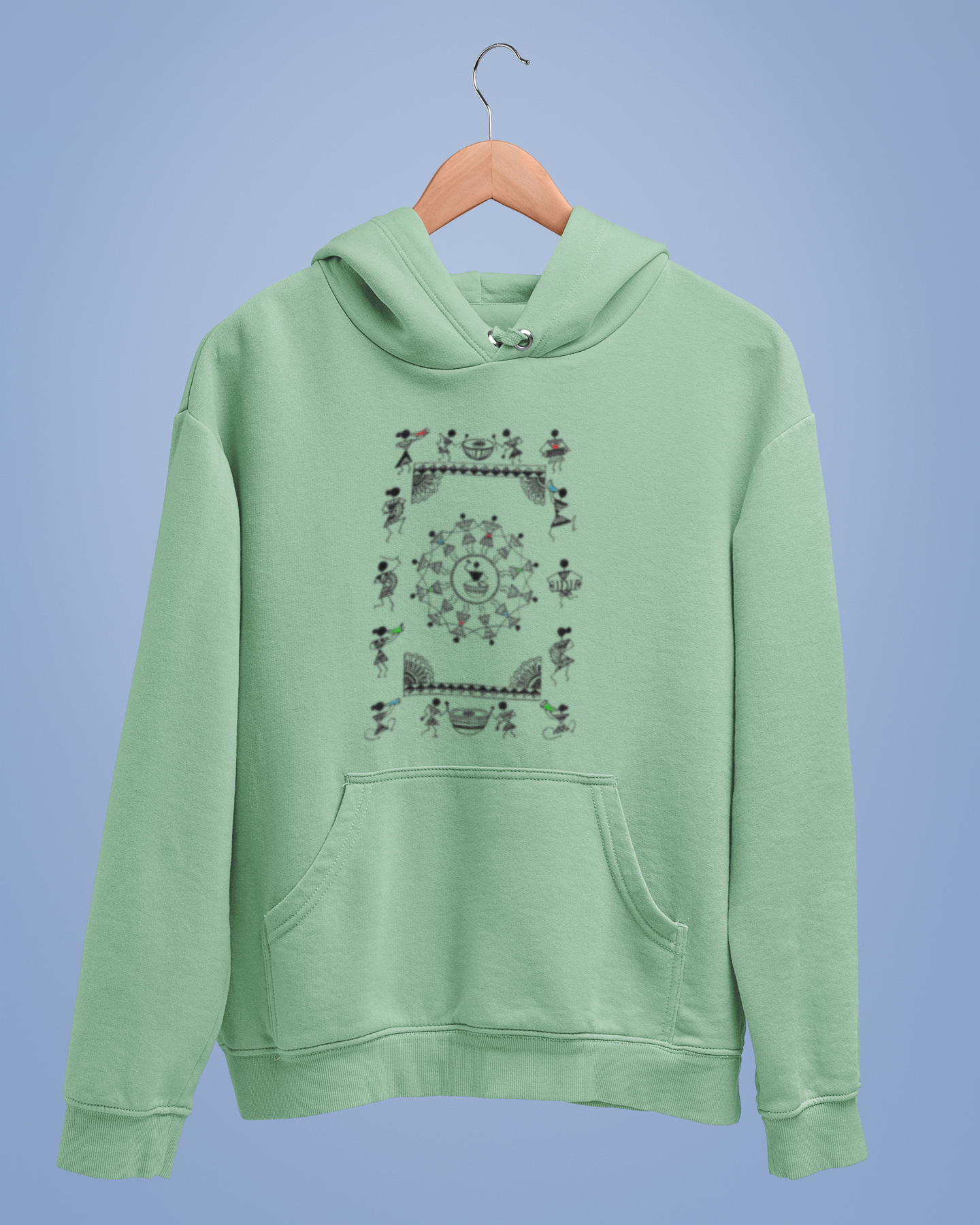 Hoodies: Warli Art D10: Concert: Unisex