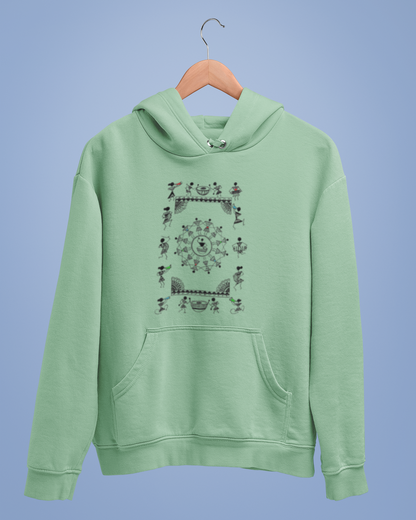 Hoodies: Warli Art D10: Concert: Unisex