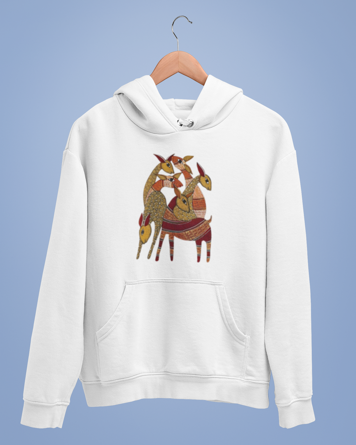 Hoodies: Madhubani D9: Deers: Unisex