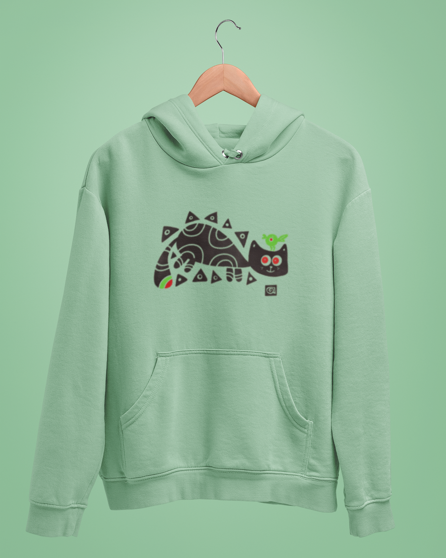 Hoodies: Bengal Art D2: BirdOnCat: Unisex