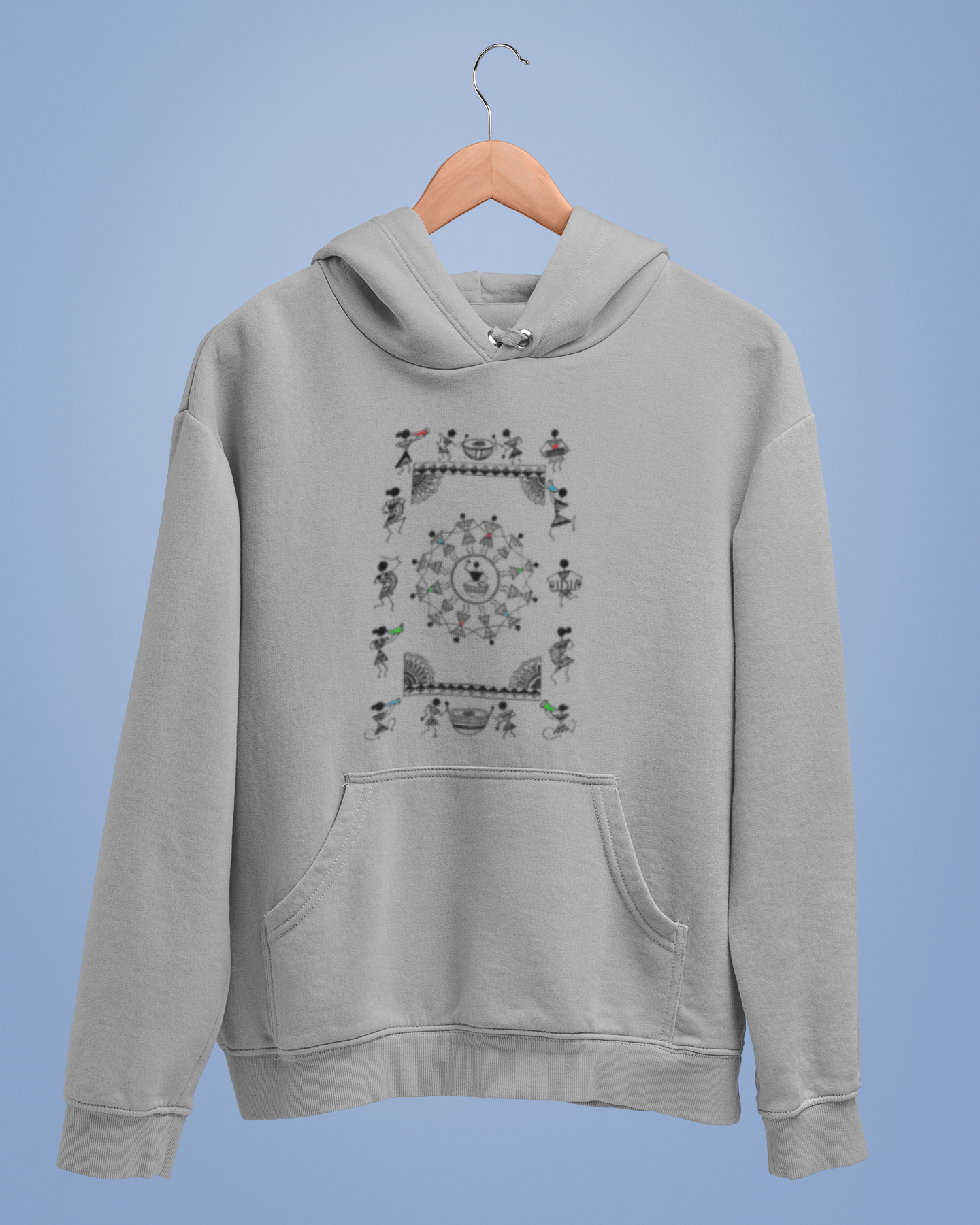 Hoodies: Warli Art D10: Concert: Unisex