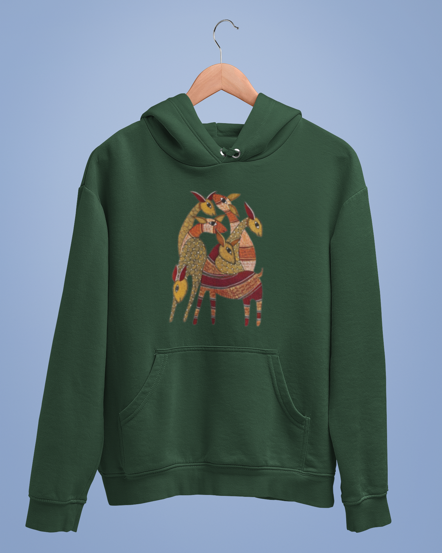 Hoodies: Madhubani D9: Deers: Unisex
