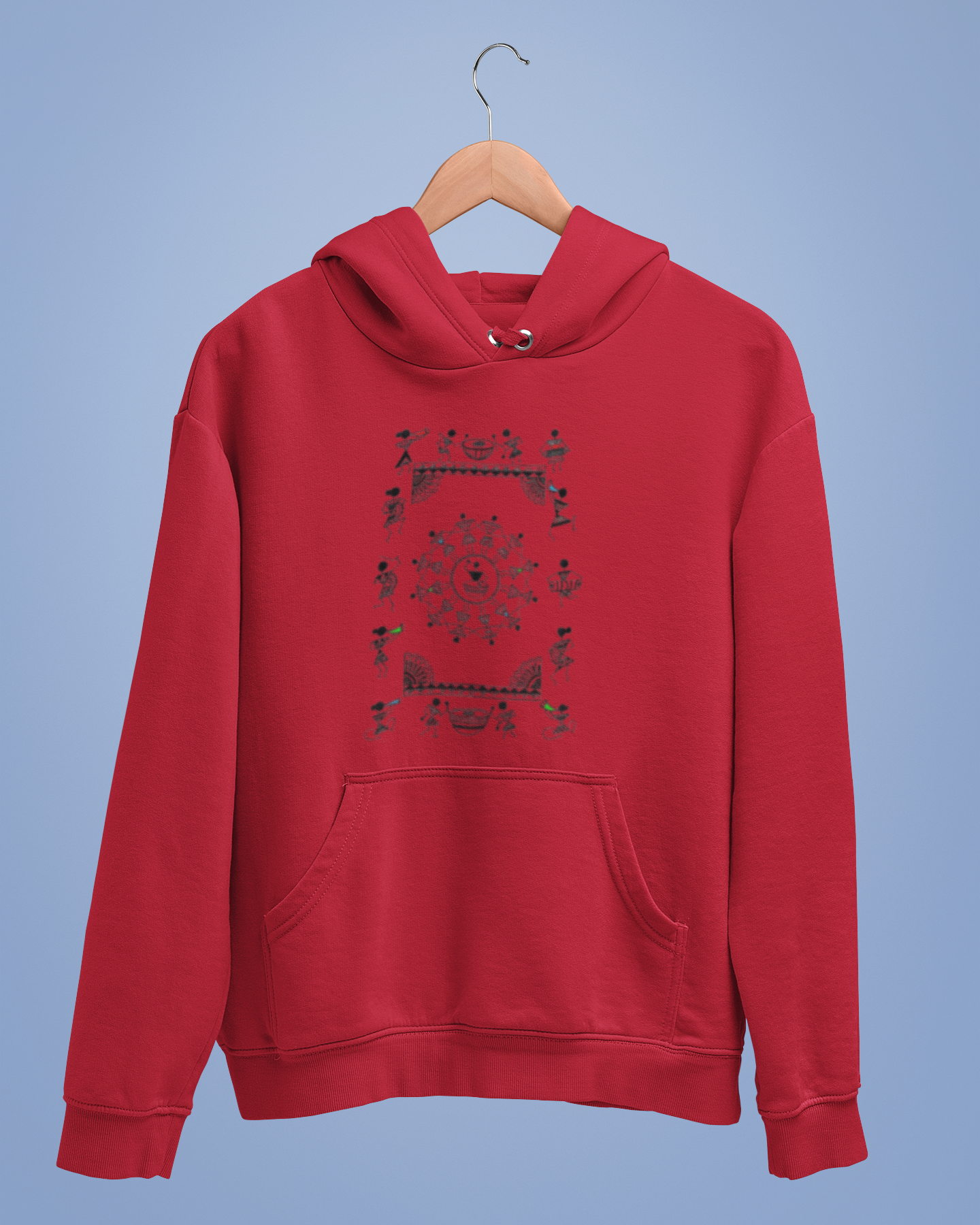 Hoodies: Warli Art D10: Concert: Unisex