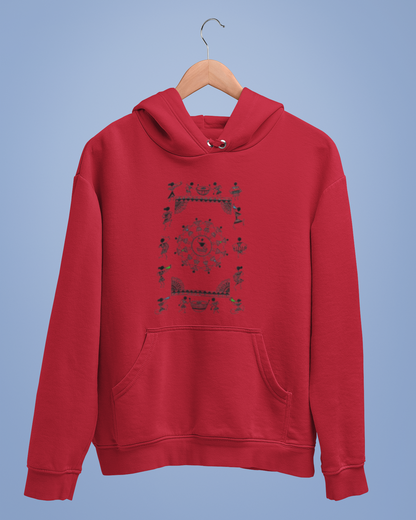Hoodies: Warli Art D10: Concert: Unisex