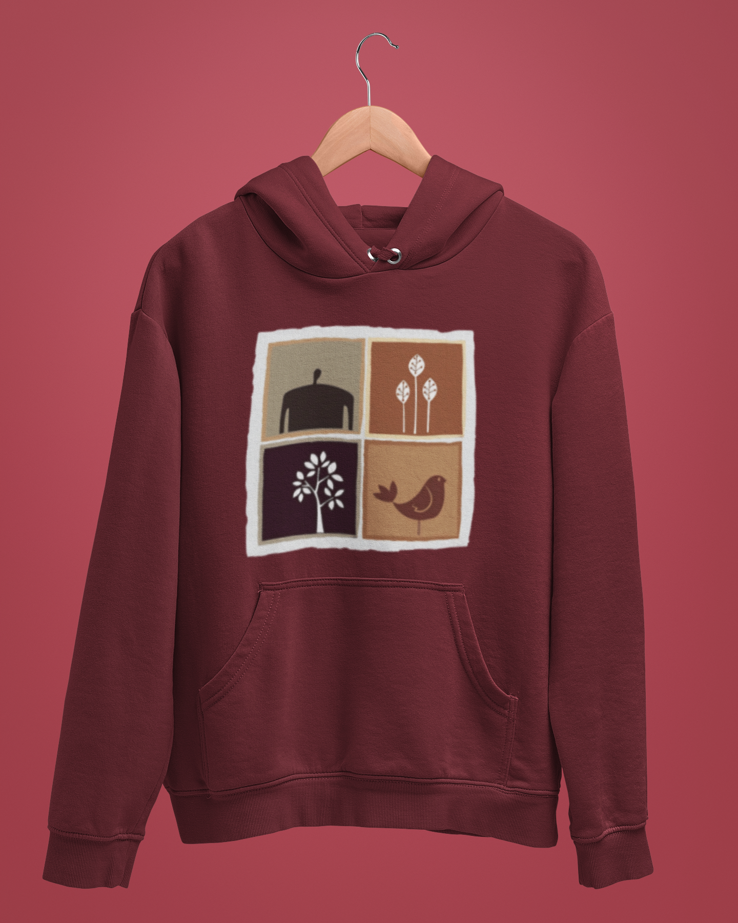 Hoodies:  Bengal Art D16: Squares : Unisex