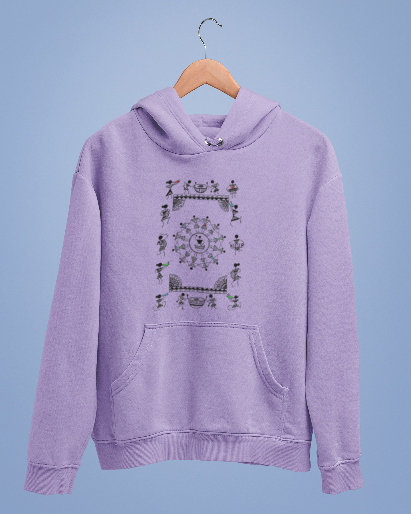 Hoodies: Warli Art D10: Concert: Unisex