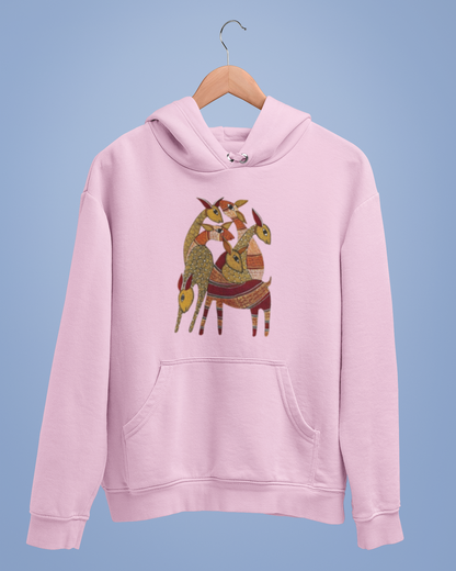 Hoodies: Madhubani D9: Deers: Unisex