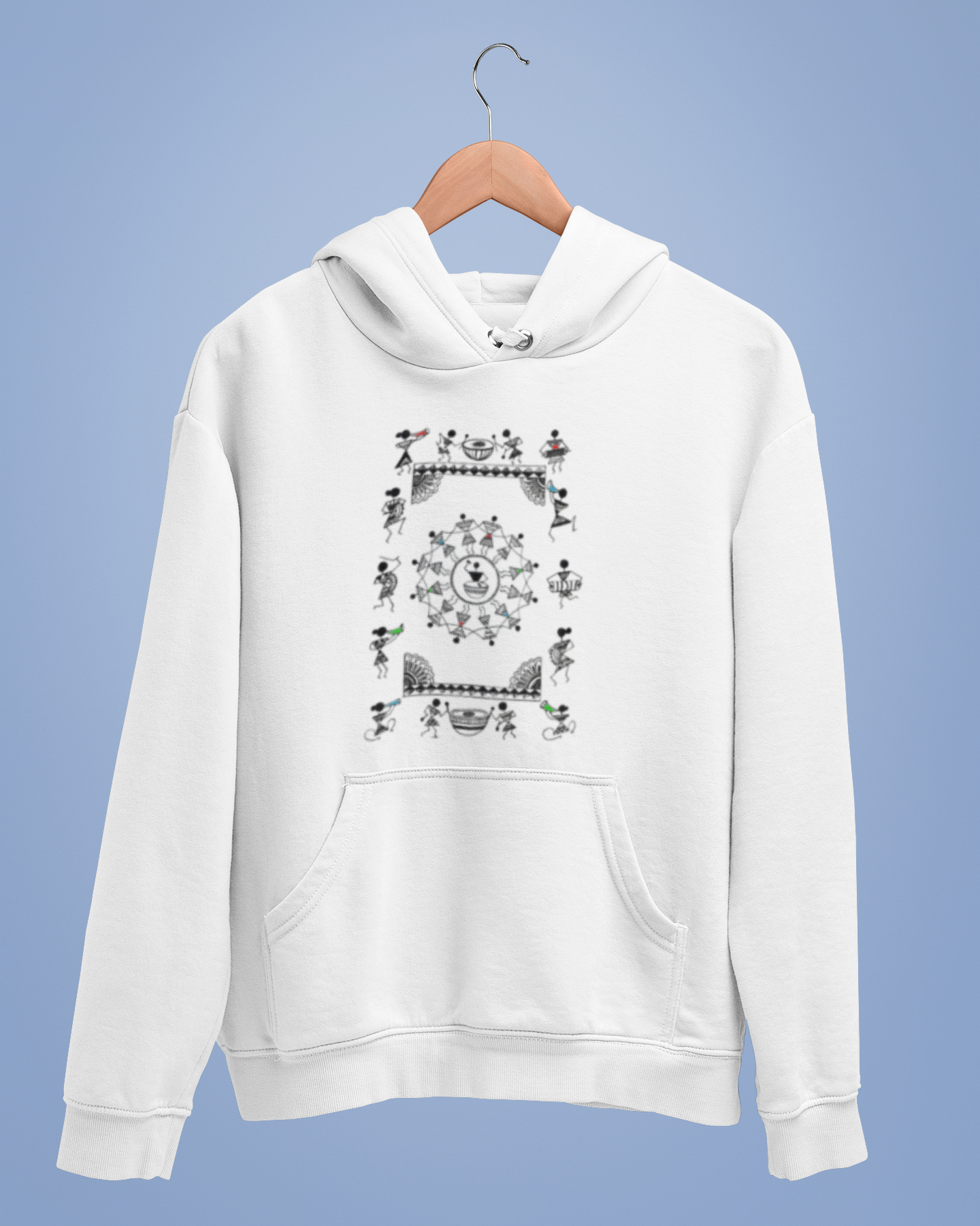 Hoodies: Warli Art D10: Concert: Unisex