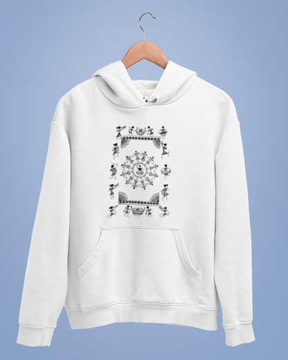 Hoodies: Warli Art D10: Concert: Unisex