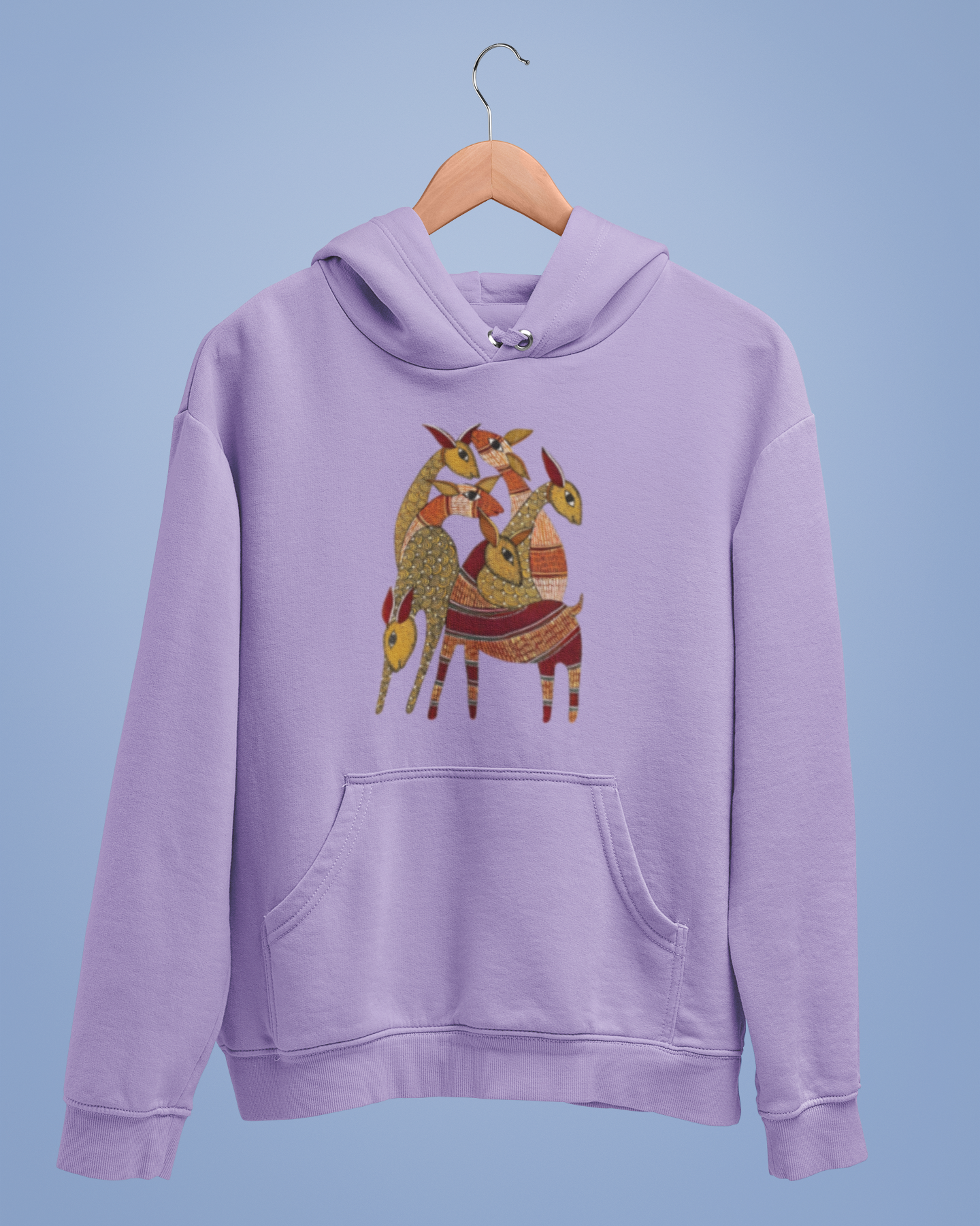 Hoodies: Madhubani D9: Deers: Unisex