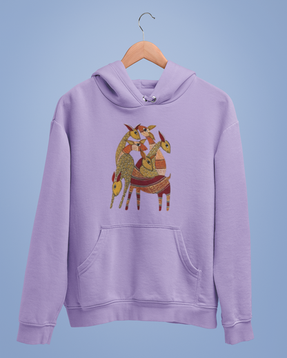 Hoodies: Madhubani D9: Deers: Unisex