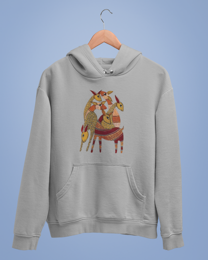 Hoodies: Madhubani D9: Deers: Unisex